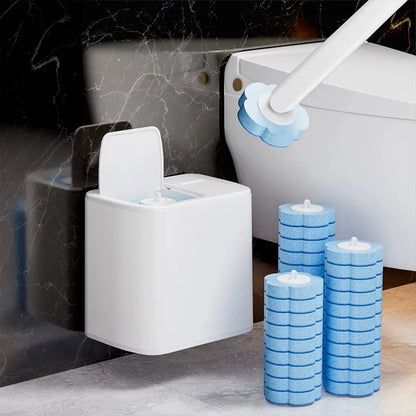 Nuovo Kit di Pulizia per WC Usa e Getta con Manico Lungo, Apertura Automatica del Coperchio, Testina Sostituibile, Accessori per Bagno.