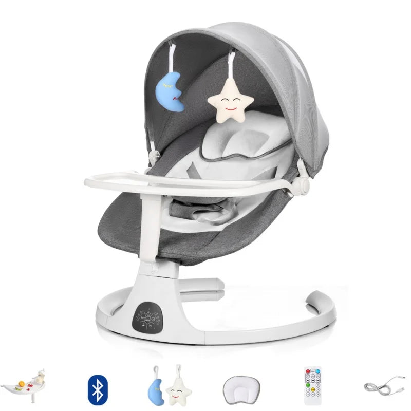 Sedia a dondolo elettrica per bambini Neonati Culla per dormire Letto Sedia comfort per bambini Sedia reclinabile per lettino per bambini 0-3 anni