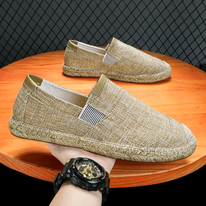 Espadrillas moda scarpe da uomo stile vintage antiscivolo scarpe casual 2025 primavera vendita calda scarpe da ginnastica da uomo appartamenti scarpe da uomo in lino