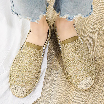 Espadrillas moda scarpe da uomo stile vintage antiscivolo scarpe casual 2025 primavera vendita calda scarpe da ginnastica da uomo appartamenti scarpe da uomo in lino