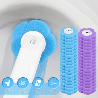 Nuovo Kit di Pulizia per WC Usa e Getta con Manico Lungo, Apertura Automatica del Coperchio, Testina Sostituibile, Accessori per Bagno.