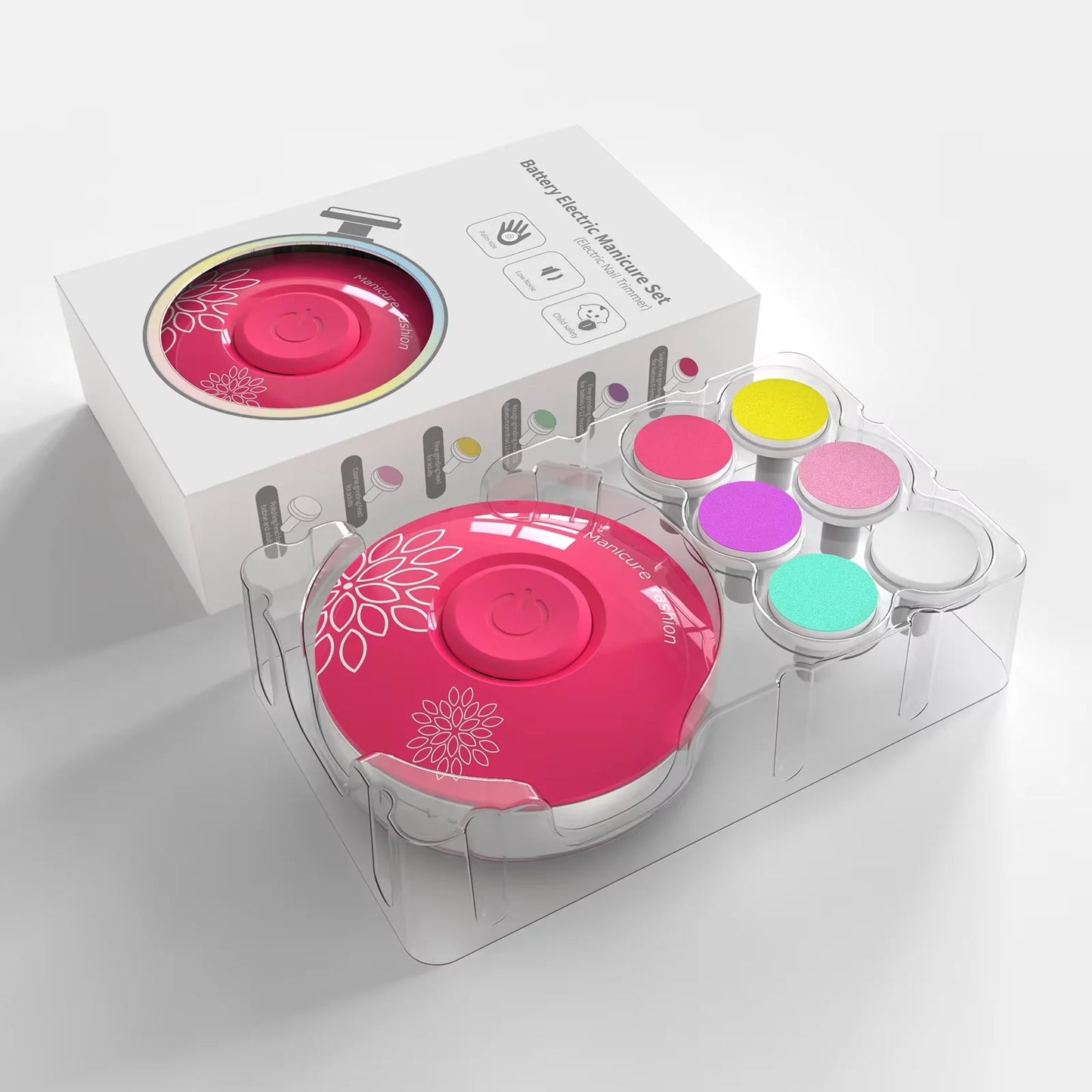 Tagliaunghie elettrico per bambini Strumento per lucidare le unghie per bambini Kit per la cura del bambino Set per manicure Tagliaunghie per unghie facile da tagliare per neonati