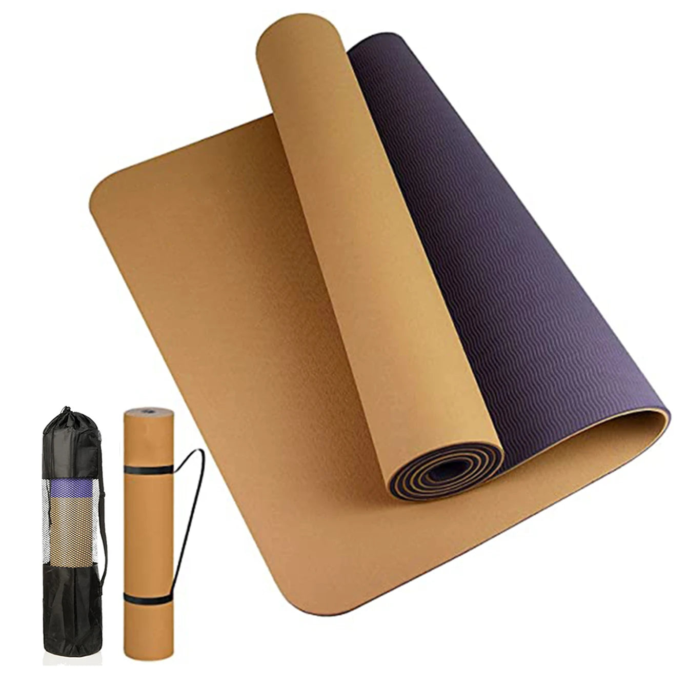 Tappetino yoga TPE spesso bicolore e antiscivolo, movimento di alta qualità per fitness fitness a casa del insapore Pad180 * 57 cm