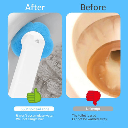 Nuovo Kit di Pulizia per WC Usa e Getta con Manico Lungo, Apertura Automatica del Coperchio, Testina Sostituibile, Accessori per Bagno.