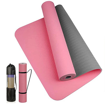 Tappetino yoga TPE spesso bicolore e antiscivolo, movimento di alta qualità per fitness fitness a casa del insapore Pad180 * 57 cm