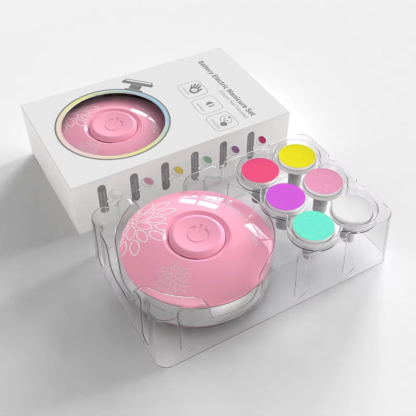 Tagliaunghie elettrico per bambini Strumento per lucidare le unghie per bambini Kit per la cura del bambino Set per manicure Tagliaunghie per unghie facile da tagliare per neonati