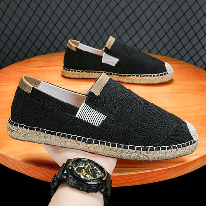 Espadrillas moda scarpe da uomo stile vintage antiscivolo scarpe casual 2025 primavera vendita calda scarpe da ginnastica da uomo appartamenti scarpe da uomo in lino