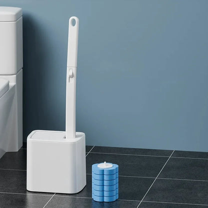 Nuovo Kit di Pulizia per WC Usa e Getta con Manico Lungo, Apertura Automatica del Coperchio, Testina Sostituibile, Accessori per Bagno.