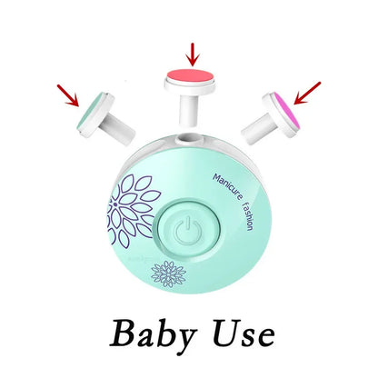 Tagliaunghie elettrico per bambini Strumento per lucidare le unghie per bambini Kit per la cura del bambino Set per manicure Tagliaunghie per unghie facile da tagliare per neonati