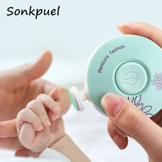 Tagliaunghie elettrico per bambini Strumento per lucidare le unghie per bambini Kit per la cura del bambino Set per manicure Tagliaunghie per unghie facile da tagliare per neonati