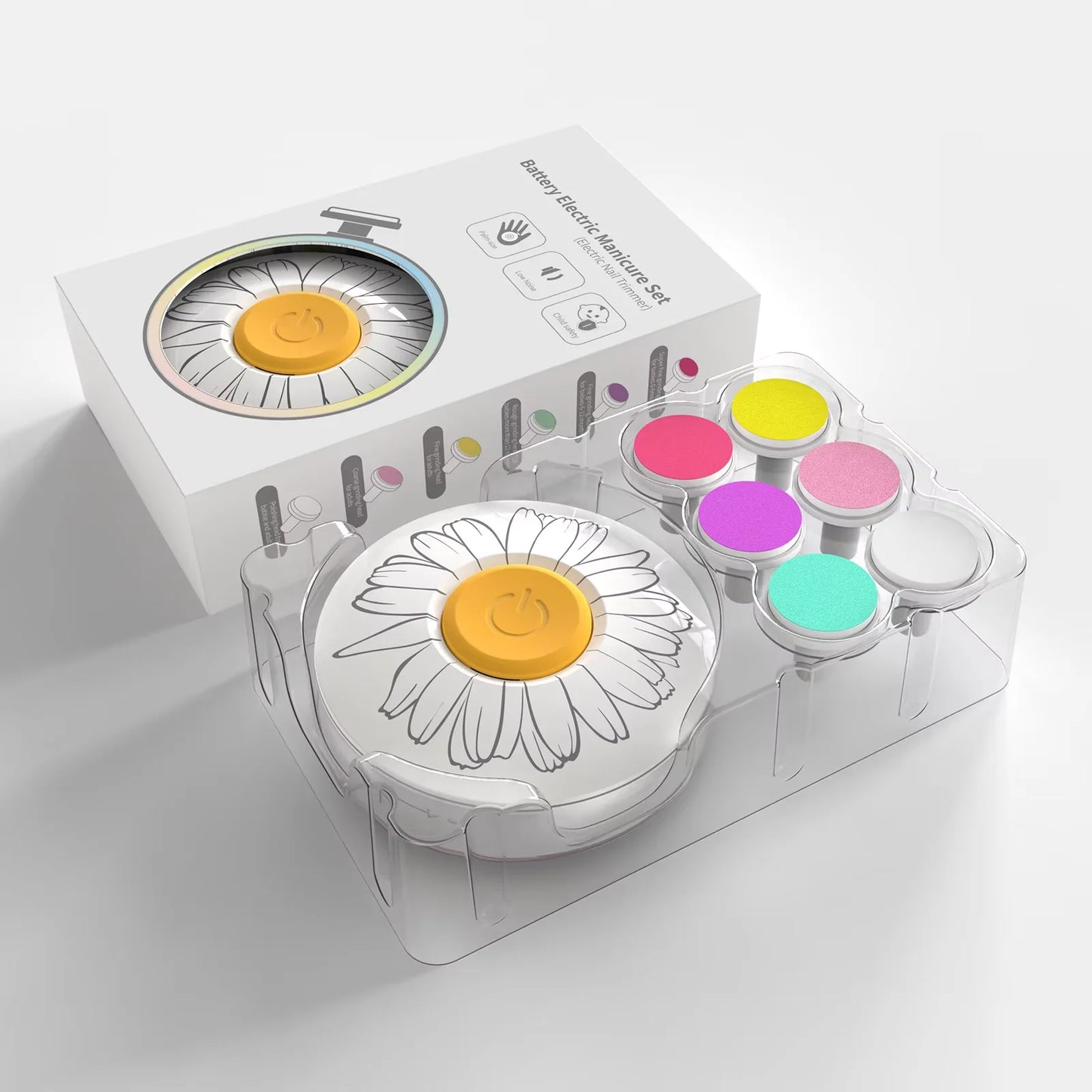 Tagliaunghie elettrico per bambini Strumento per lucidare le unghie per bambini Kit per la cura del bambino Set per manicure Tagliaunghie per unghie facile da tagliare per neonati