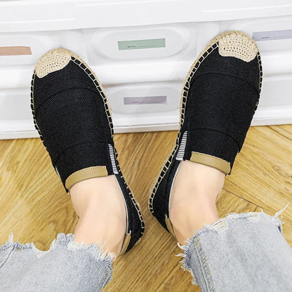 Espadrillas moda scarpe da uomo stile vintage antiscivolo scarpe casual 2025 primavera vendita calda scarpe da ginnastica da uomo appartamenti scarpe da uomo in lino